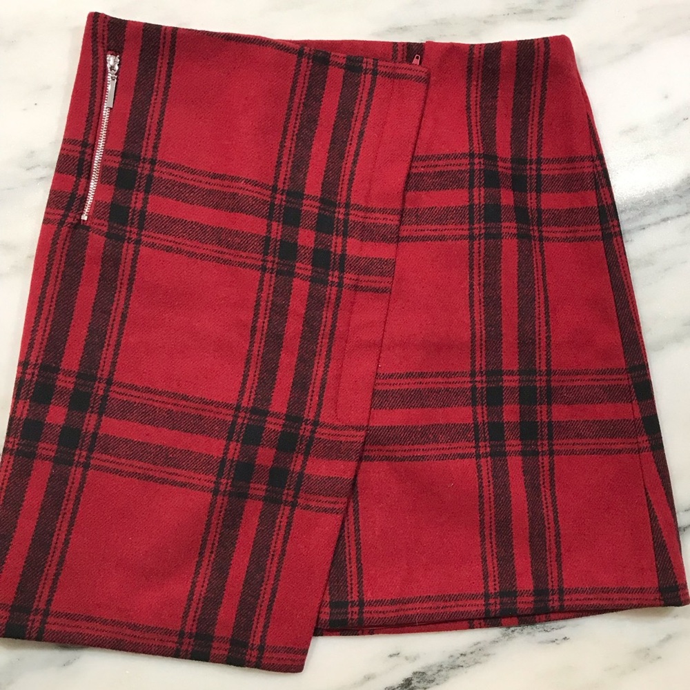 British Khaki plaid mini skirt